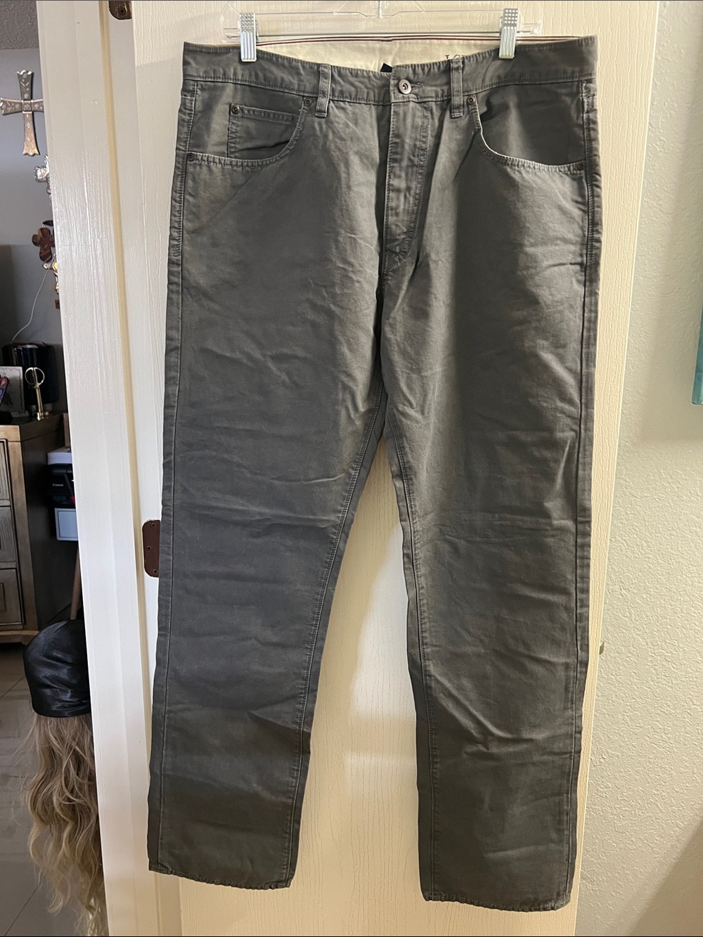 J. Crew Men's Straight Jeans in Olive